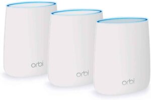 NETGEAR Orbi Tri-band Whole Home Mesh WiFi System (RBK23): The mesh device for the best range under 200 Dollars