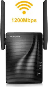 Rock space Wifi range extender -2.4&5 GHz dual-band wireless receiver: Best for secure networks